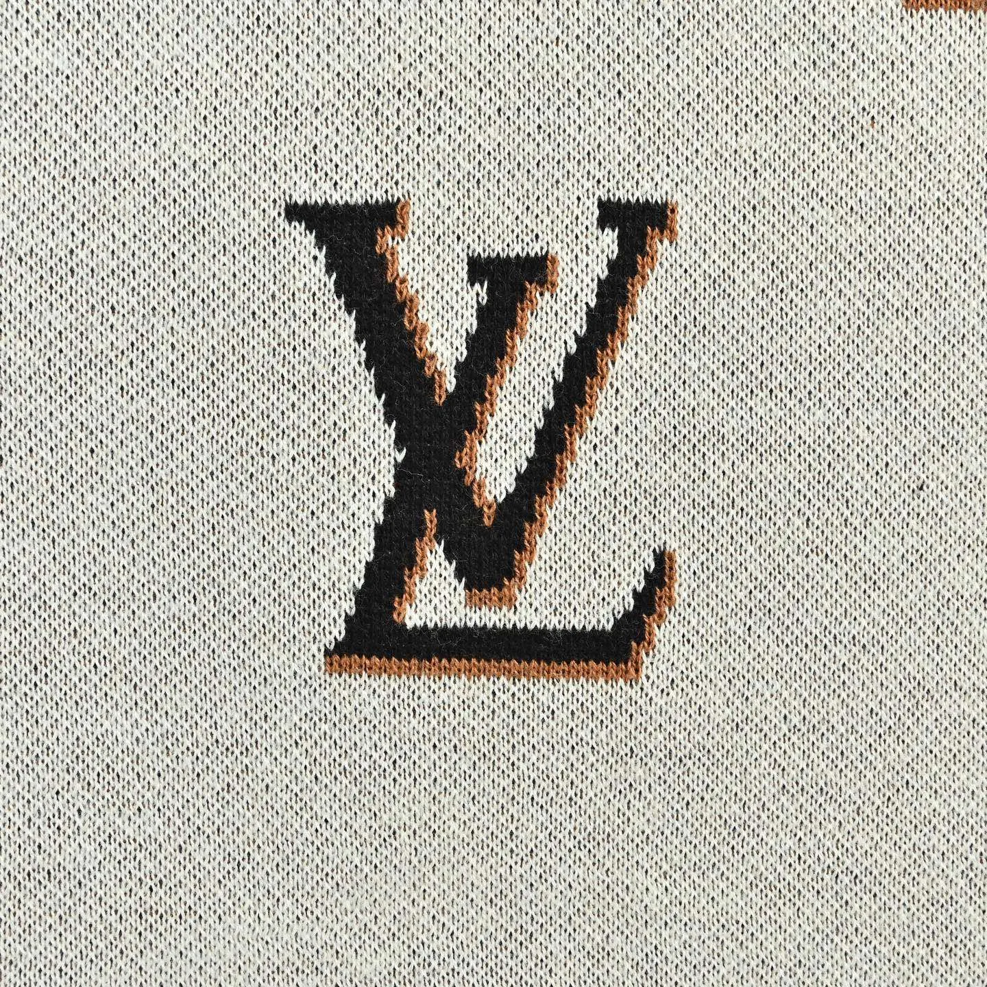 Louis Vuitton/Louis Vuitton letter old pattern jacquard knitted short sleeves